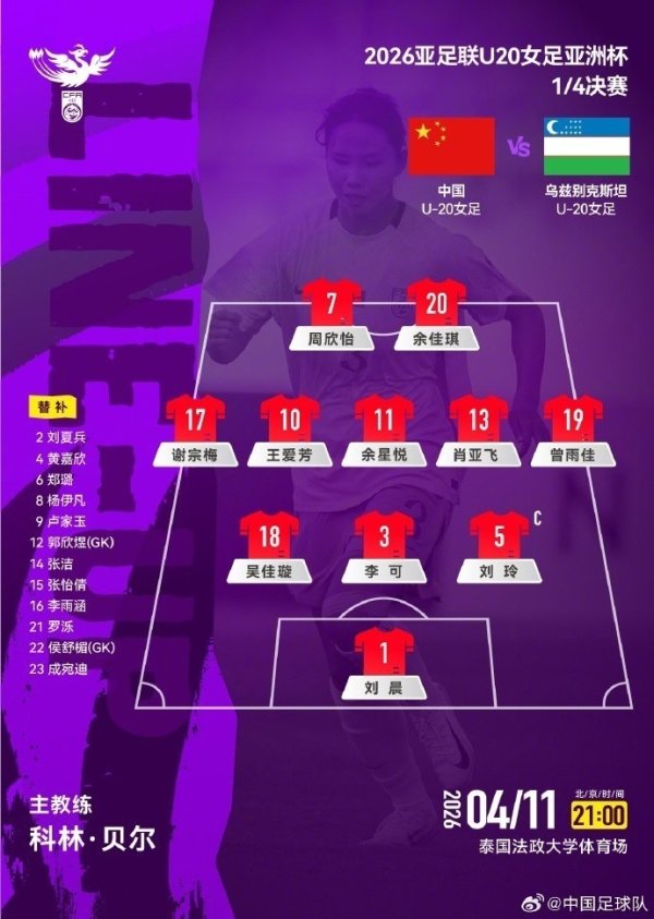 配资门户网官网网址 U20亚洲杯女足VS乌兹别克首发：延续上一战阵容，王爱芳领衔